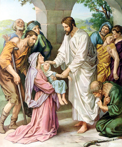 Jesus heals many people