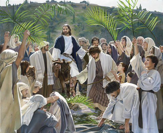 Palm Sunday Jesus enters Jerusalem